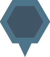 Hexagon Map Pin