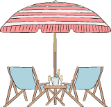 Beach Chairs & Umbrella